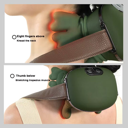 Bionic Finger Neck Shoulder Massager Wireless Neck Cervical Trapezoid Kneading Massage Scarf Brushless Motor Neck masajeador